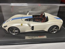 BBR 1:18 Ferrari Monza Sp2 (White/ Blue Stripes) 
