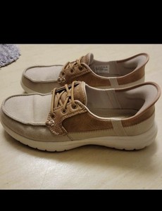 SKECHERS Slip-ins On the Go Flex-Palmilla Taupe Slip-on Women's Size 7.