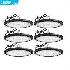 6 Pack 300W UFO Led High Bay Light Factory Commercial Industrial Shop Warehouse
