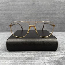 Safilo Elasto 726 002 Vintage Aviator Eyeglasses Gold Tone Metal Frames 145mm