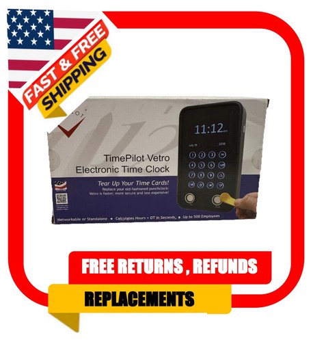 TimePilot Vetro 4520 Electronic Digital Touchscreen Time Clock System