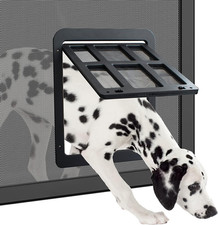 Dog Door for Screen Doors, Passage Opening 11.2" X 14.4", Access Freely, Magneti