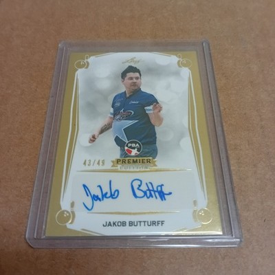 Leaf PBA Premier Gold Jakob Butturff Autograph Card 43/49  #BA-JBI Mint/NM