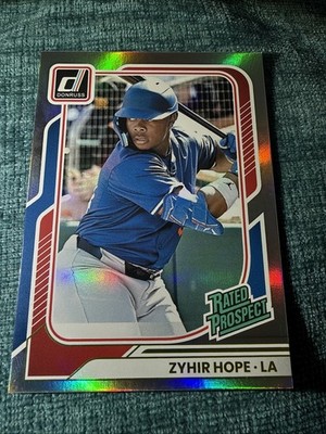 2026 Donruss Baseball Zyhir Hope Holo Rated Prospect Los Angeles Dodgers