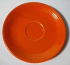 1936 Vintage RED ORANGE FIESTA PLATE RADIOACTIVE RED ORANGE GLAZE PLATE SAUCER