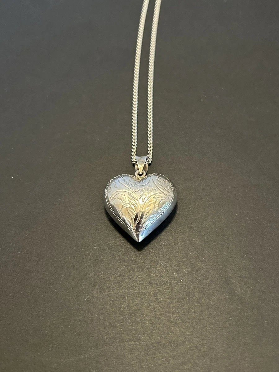 vintage パフィ　ハート　ネックレス　necklace 925 puffy heart pendant products for sale | eBay