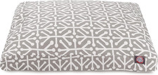 Gray Aruba Large Rectangle Indoor Outdoor Pet Dog Bed with Removable Washable Co