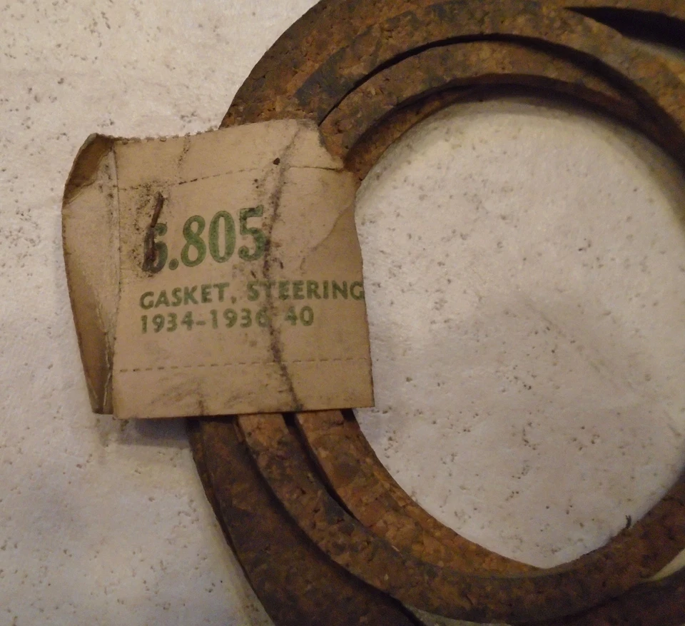 Juego de sellos de corcho para carcasa de engranaje de dirección BUICK 40 SPECIAL NUEVO 1934-1936 261883 Foto 3 de 3