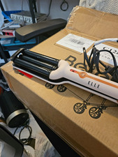 ELLE Triple Barrel Hair Waver Curling Iron - White Black Rose Gold No Box