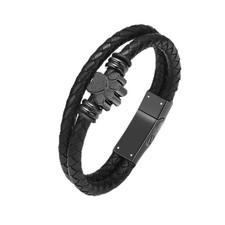Dog Paw Urn Bracelet for Ashes Braided Leather Cremation Jewelry for Ashes fo...