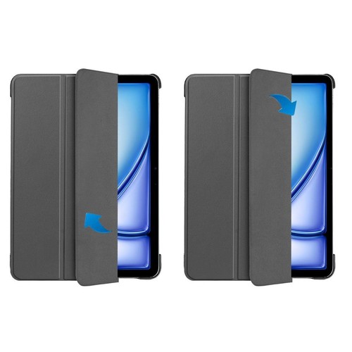 Hülle für iPad Air 13" 2025/2024 Bizon Case Flip Cover Etui Schutzhülle Grau - Bild 2 von 7
