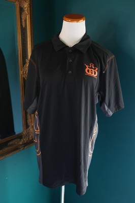 Dynamic Discs GBO Performance Polo Size Medium Black Orange Disc Golf M