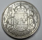 1954 Canadian Silver 50 Cents Half Dollar Coin N52