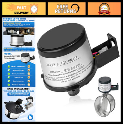 Vent Damper Motor Assembly Compatible with Field Controls Boilers, Replaces GVD-