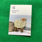 Calke Abbey Portland Sheep Metal Pin Badge - National Trust - Derbyshire
