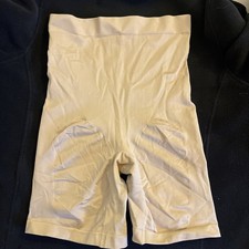 Dressbarn High Waist Thigh Slimmer LRG Support BEIGE Smooths Shapes Lifts