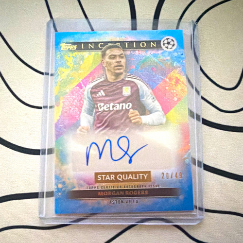 Topps Inception 2024-25 Morgan Rogers Aston Villa Star Quality Auto Blue /49