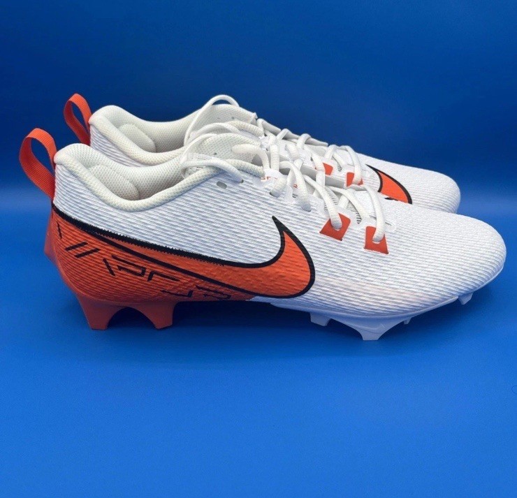 Mens Nike Vapor Edge Speed 360 Football Cleats Size 10 White Orange  FQ4045-100