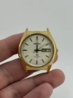 Seiko SQ Quartz 4004 Men's Vintage Gold Tone Watch 0903-8109 - Running!