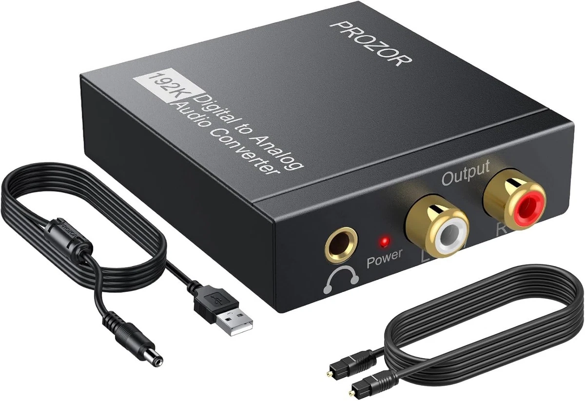 Audio Stecker Adapter Digital Analog Audio Konverter Mit Toslink Kabel – Für TV, PlayStation & Alte Verstärker USB Audio Konverter