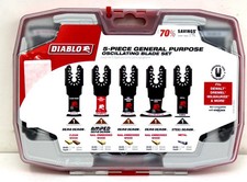 DIABLO DOU5SPC 5 PIECE UNIVERSAL FIT MULTI-TOOL OSCILLATING BLADE SET DEMO DEMON