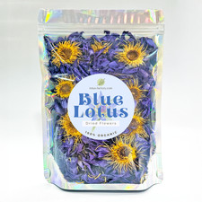 Organic Blue Lotus Dried Flowers  100 Natural Nymphaea Waterlily