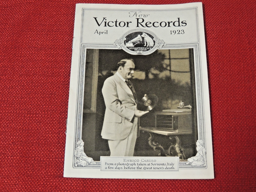 Nouveaux disques de musique Victor Records avril 1923 "Enrico Caruso" annonces, catalogue - Photo 1/9