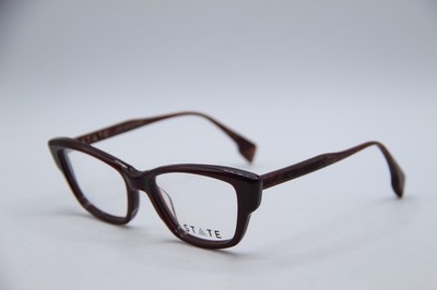 NEW STATE LAKE MERLOT PEARL BURGUNDY AUTHENTIC DESIGNER EYEGLASSES 52-17