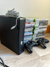 Microsoft Xbox 360 Black Bundle - 2 Wireless Controllers, & 32 games