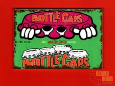 Vintage look Bottle Caps label art  2x3" fridge magnet soda pop candy