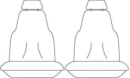 For Jeep Wrangler JK Convertible 2012-2018 Neoprene Custom FRONT Seat Covers - image 2 of 4