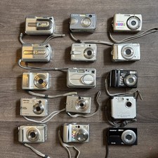 Point Shoot Camera Lot 15 AS IS Fujifilm Pentax Nikon Coolpix Canon Olympus