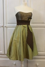 50's Style Strapless Green Evening Dress
