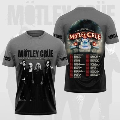 Mötley Crüe The Return Of Carnival Of Sins Tour 2026 3D T-Shirt PP2646