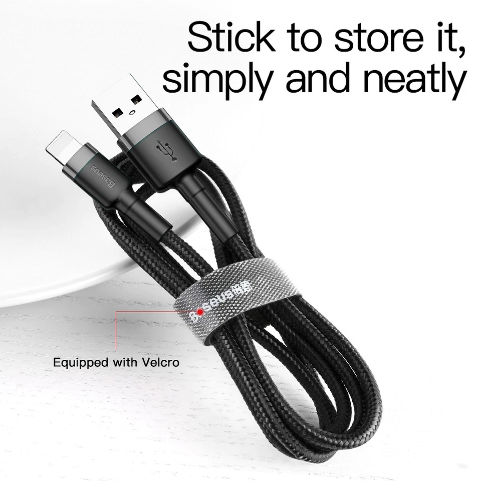 Nylon Fast Charging USB Cable Charger For iPhone 8 7 6 XR XS 11 12 13 14 Pro Max - Image 3 of 4