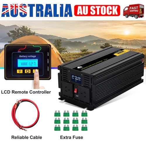 CloudPath 3000W/6000W Power Inverter Car Converter 12V to 240V Camping w/LCD