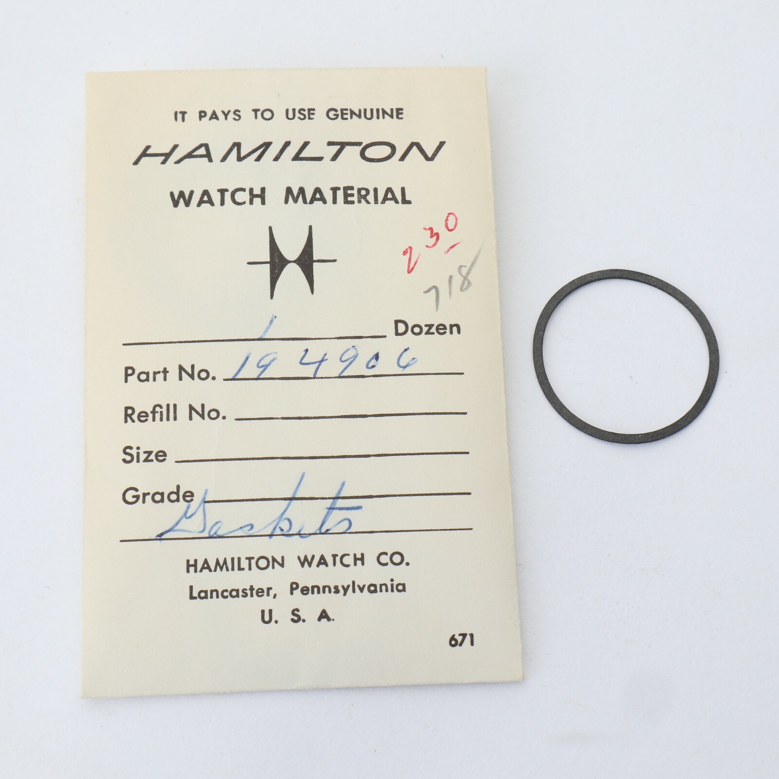 Hamilton Beldon Vintage Hamilton Beldon Gasket Watch #194906 No: 718 New Old Stock ...