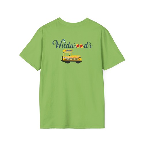 Wildwood NJ Double Sided Tramcar Beach Vibes Unisex T-Shirt - Picture 15 of 53
