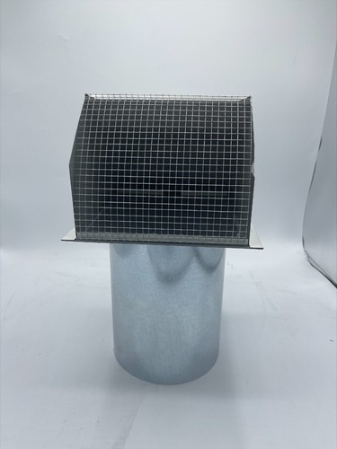 RDP Hooded Wall Vent with Screen and Damper (6 Inch, White) - Picture 2 of 5