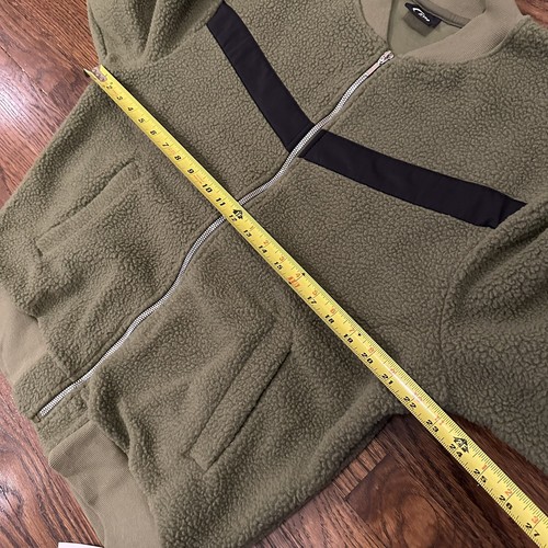 NEW ZYIA Active Women’s Olive Zip Up Flying V Fleece Jacket - SZ XL - Picture 5 of 6