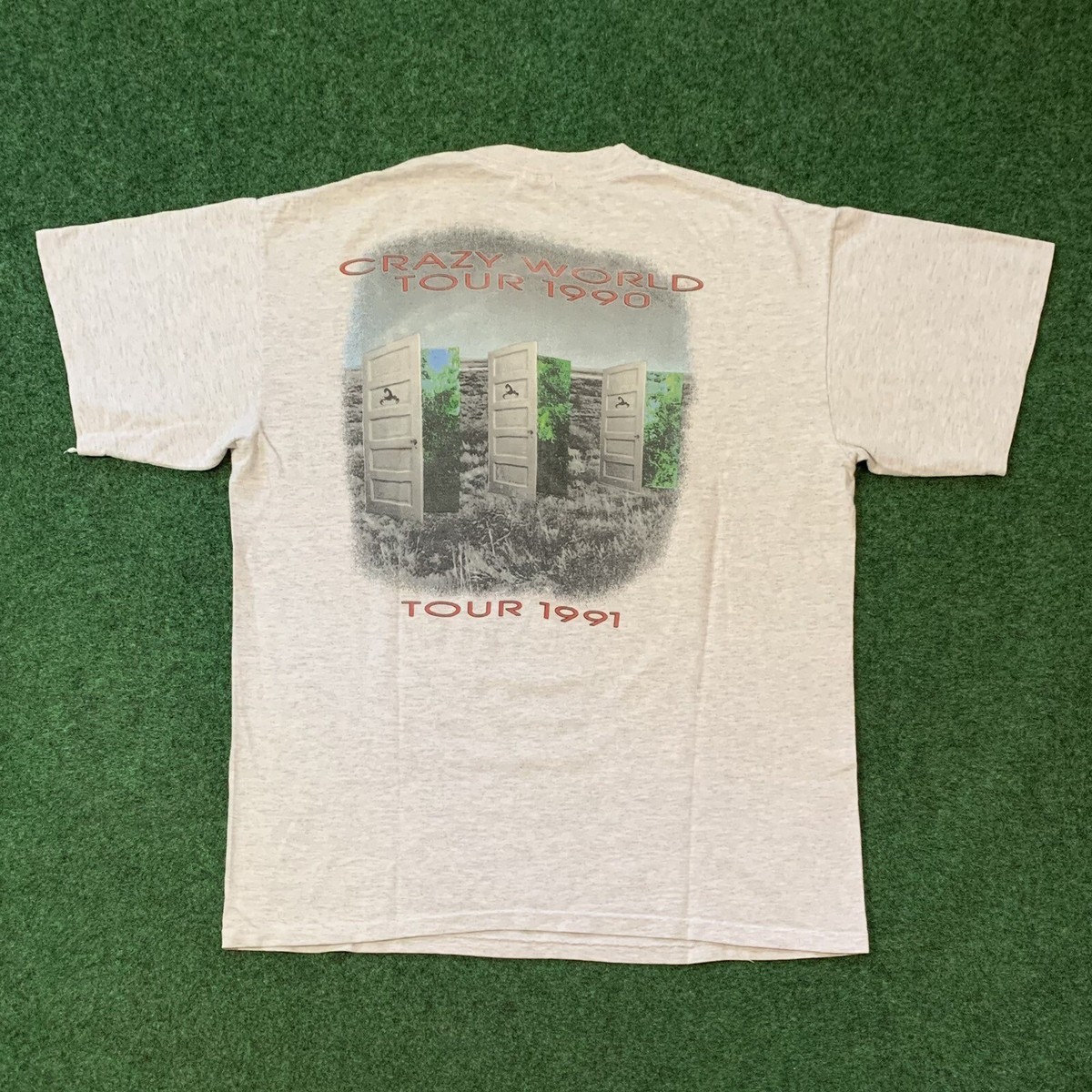 Vintage 90s Scorpions Crazy World Tour T Shirt Size XL Album Band