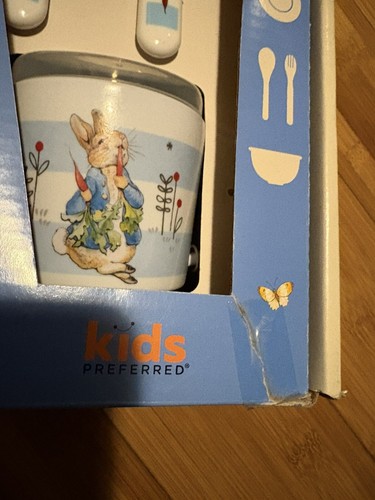 Kids Childrens Preferred Beatrix Potter Peter Rabbit 4 Piece Dinnerware Set New - Picture 10 of 10