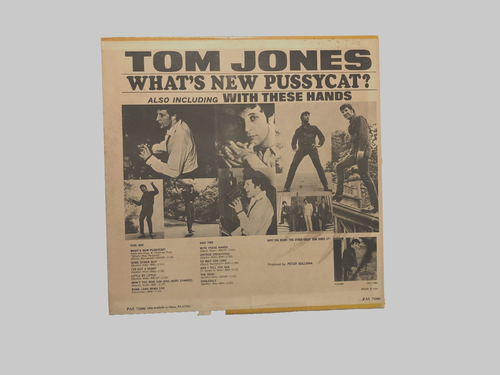 Signed Tom Jones What's New Pussycat? Vintage 1965 Album LP Cover Only - Picture 2 of 3