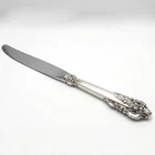 Wallace Grand Baroque Sterling Silver Dinner Knife Knives No Monogram 9 inch