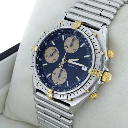 Breitling Chronomat Stainless Steel/Gold : 81950 Automatic Blue Dial 1  17/32in | eBay