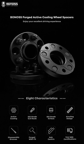 2008+ Fits Dodge Challenger Wheel Spacers 5 Lug 5x115 CB 71.6 1 1/2" inch Pair - Picture 3 of 12