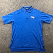 VTG Middle Tennessee State University Polo Shirt Large Blue Single Stitch Logo *