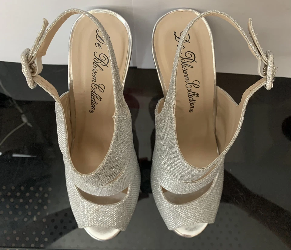 Туфли на серебряной платформе De Blossom Collection - Изображение 2 из 4