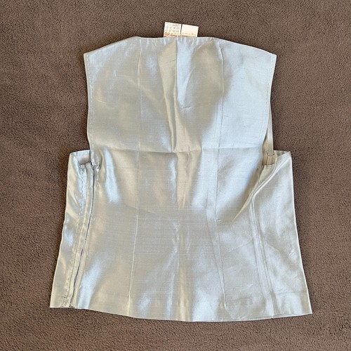 MaxMara hellblau Seide Shell ärmellos Freizeit Top Shirt Mode Damengröße 4 - Bild 2 von 7