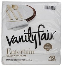Vanity Fair Entertain Disposable Paper Napkins, 40 Count Pack of 8 